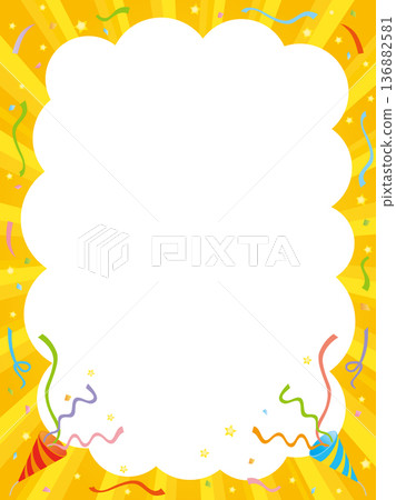 Yellow background and speech bubble 136882581