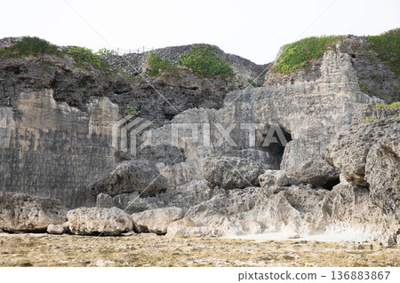 Cave at Gushikawa Castle Ruins Cave at Gushikawa Castle Ruins 136883867