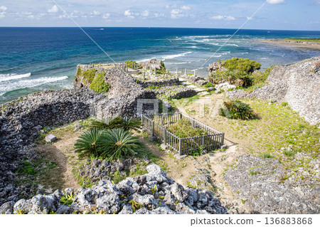 Okinawa scenery: Gushikami Castle ruins Okinawa scenery: Gushikami Castle ruins 136883868