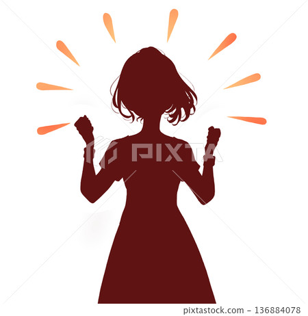 女子雙手握拳,手腕戴著腕帶 女子雙手握拳,手腕戴著腕帶 136884078
