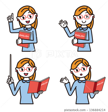 一位女英語老師的各種姿勢 136884214