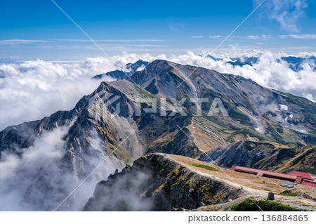 Hakuba Yari-ga-take, one of the Hakuba Sanzan mountains, seen from the summit of Mt. Hakuba Oike - Traverse of Mt. Hakuba in the Northern Alps Hakuba Yari-ga-take, one of the Hakuba Sanzan mountains, seen from the summit of Mt. Hakuba Oike - Traverse of Mt. Hakuba in the Northern Alps 136884865
