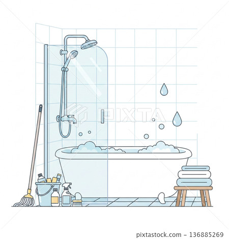 浴室清潔 136885269