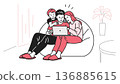 Family using a computer 136885615
