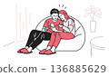 Couple operating a smartphone 136885629