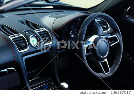 Luxury sports car interior 136887017