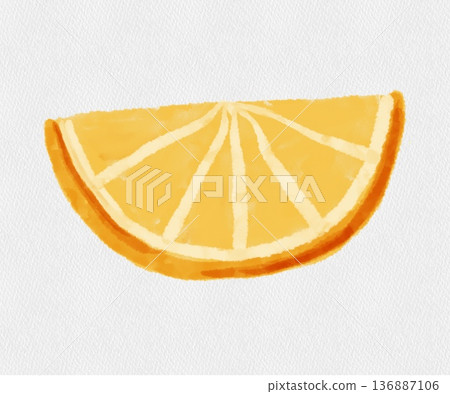 切片柑橘 畫紙背景 136887106