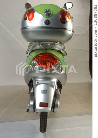Motor Bike display in a showroom Motor Bike display in a showroom 136887582
