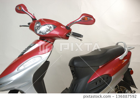 Motor Bike display in a showroom Motor Bike display in a showroom 136887592