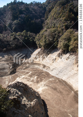 The dried-up upper reaches of the Yoshino River in Tosa County, Kochi Prefecture The dried-up upper reaches of the Yoshino River in Tosa County, Kochi Prefecture 136888186
