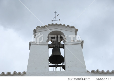 Metal Bell in a temple 136888342