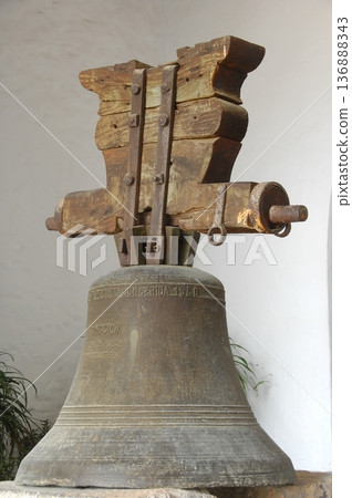 Metal Bell in a temple 136888343