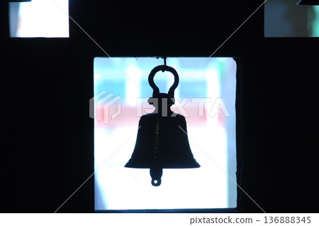 Metal Bell in a temple Metal Bell in a temple 136888345