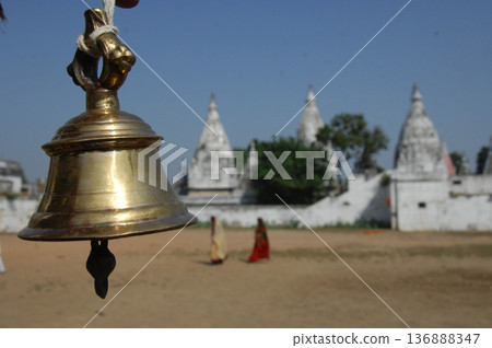 Metal Bell in a temple Metal Bell in a temple 136888347