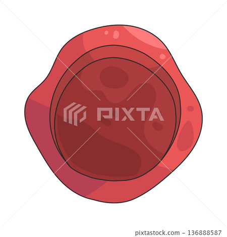 Illustration of wax seal Illustration of wax seal 136888587