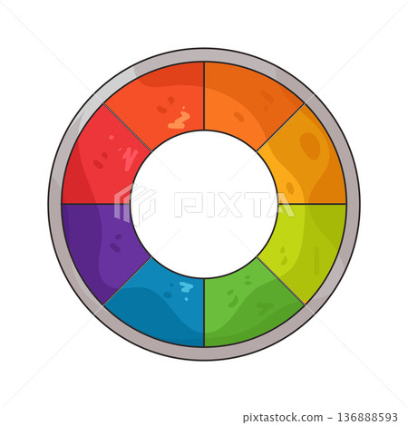 Illustration of color wheel Illustration of color wheel 136888593