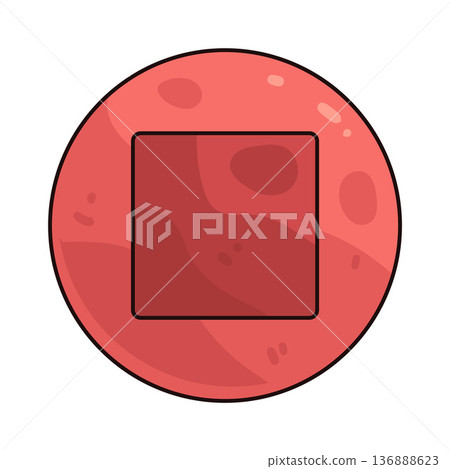 Illustration of stop button 136888623