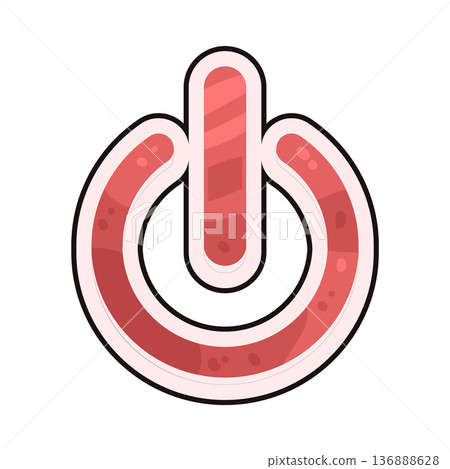 Illustration of Power Button Illustration of Power Button 136888628
