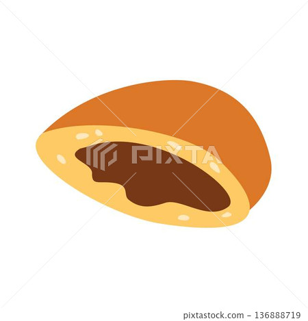 Doracake Or Dorayaki, Dorayaki Japanese Pancake Illustration 136888719