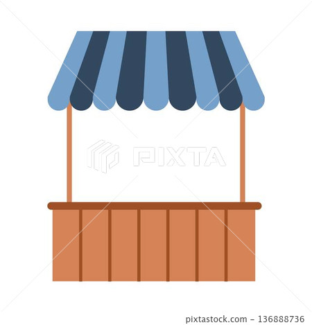 Street market fair. Outdoor market stalls illustration Street market fair. Outdoor market stalls illustration 136888736