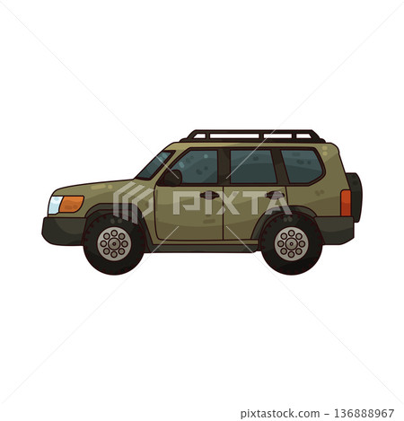 Illustration of SUV Illustration of SUV 136888967