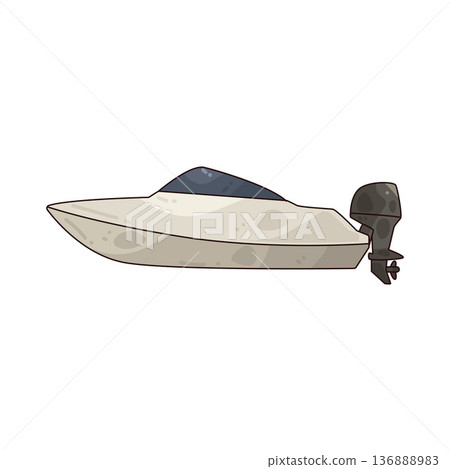 Illustration of speedboat 136888983