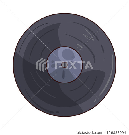 Illustration of vinyl record Illustration of vinyl record 136888994