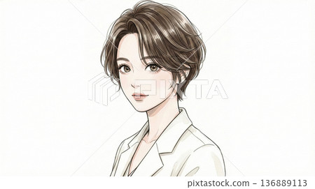 一個穿白襯衫的女人 136889113