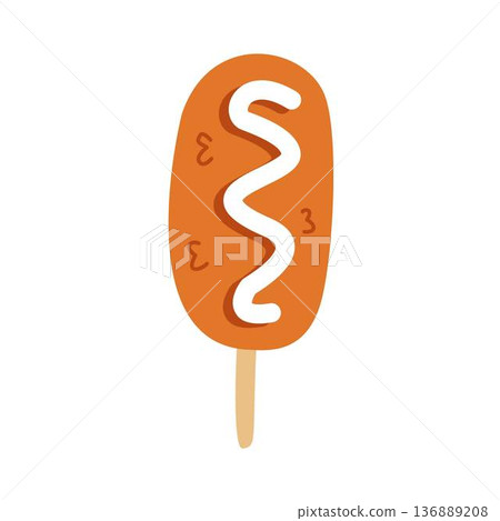 Corn Dog on Stick Corn Dog on Stick 136889208