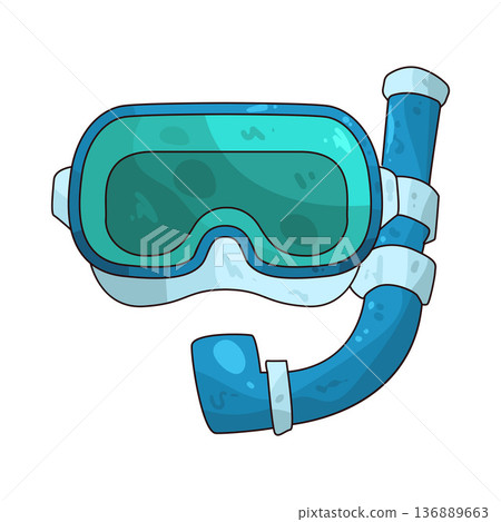 Illustration of Snorkel Mask Illustration of Snorkel Mask 136889663