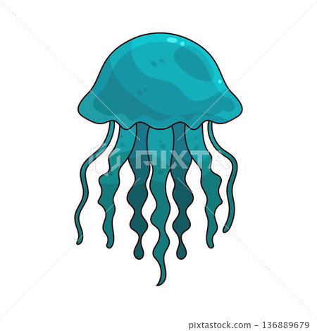 Illustration of jellyfish Illustration of jellyfish 136889679