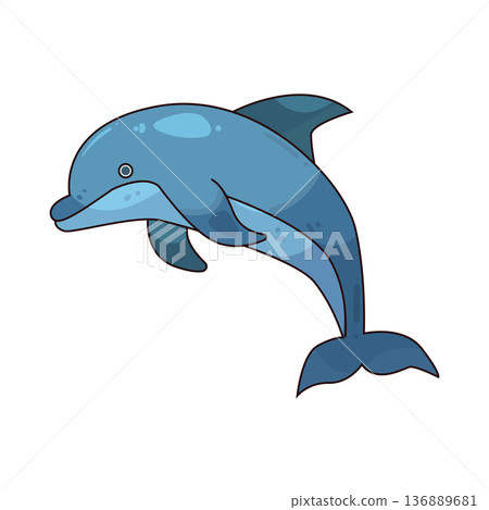 Illustration of dolphin 136889681