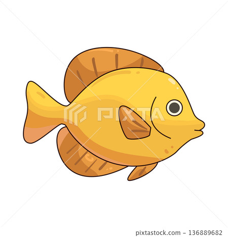 Illustration of Tropical fish 136889682