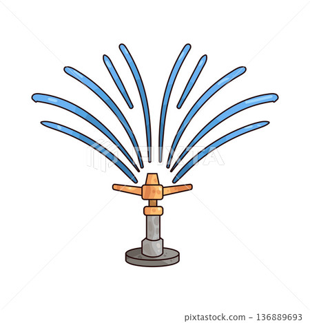 Illustration of sprinkler 136889693
