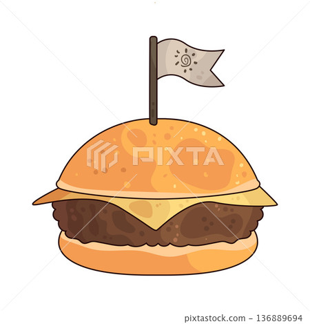Illustration of burger Illustration of burger 136889694