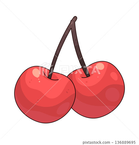Illustration of Cherries 136889695