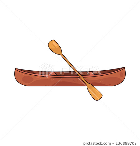 Illustration of canoe 136889702