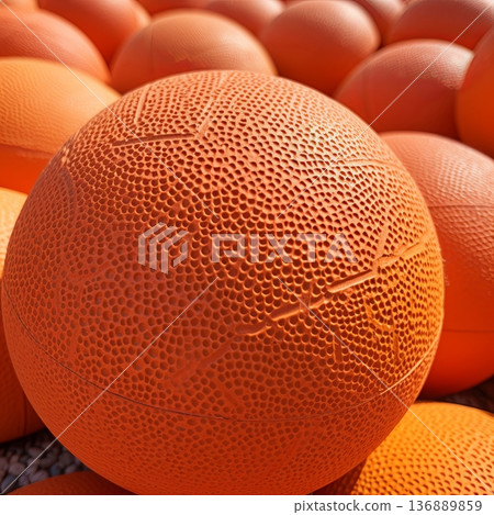 Textured Orange Balls Pile Sport and Recreation Equipment for Active Play and Training. Textured Orange Balls Pile Sport and Recreation Equipment for Active Play and Training. 136889859