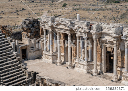 Explore the Ancient Ruins and Stunning Travertine Terraces of Pamukkale, a Captivating Destination in Turkey That Showcases Natural Beauty and History Explore the Ancient Ruins and Stunning Travertine Terraces of Pamukkale, a Captivating Destination in Turkey That Showcases Natural Beauty and History 136889871