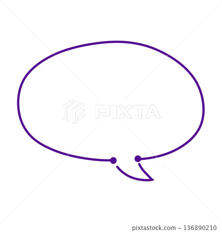 Purple simple speech bubble Purple simple speech bubble 136890210