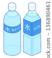 飲用水的塑膠瓶 136890461