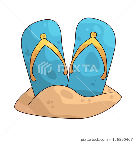 Illustration of Flip flops 136890467
