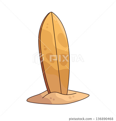 Illustration of Surfboard Illustration of Surfboard 136890468