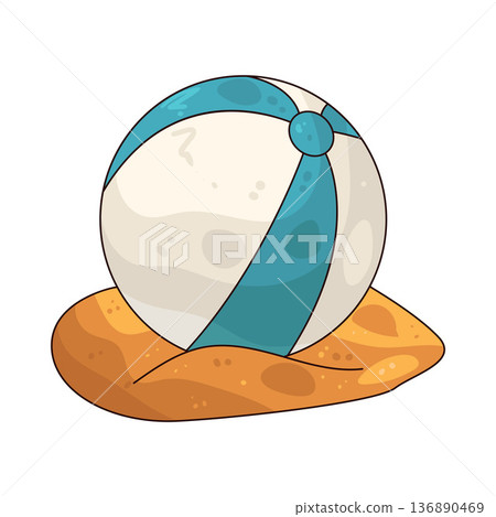 Illustration of Beach Ball Illustration of Beach Ball 136890469