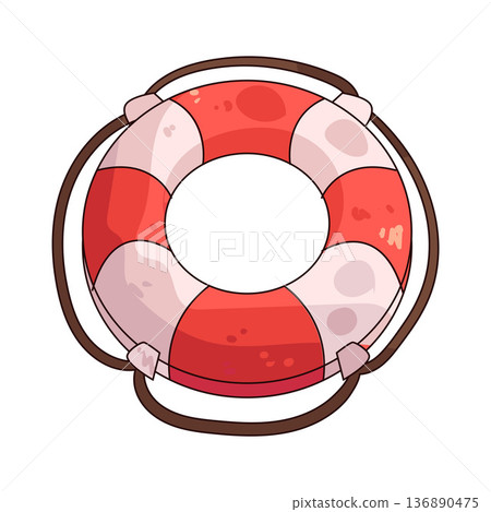 Illustration of Life Preserver Illustration of Life Preserver 136890475