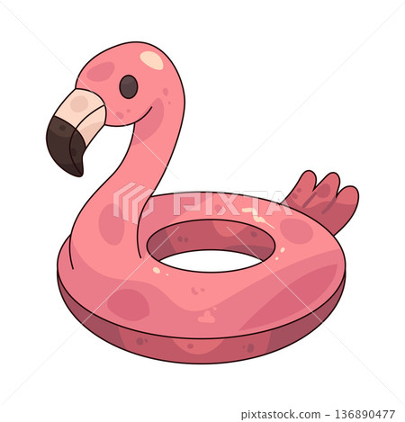 Illustration of Flamingo Inflatable Float Illustration of Flamingo Inflatable Float 136890477