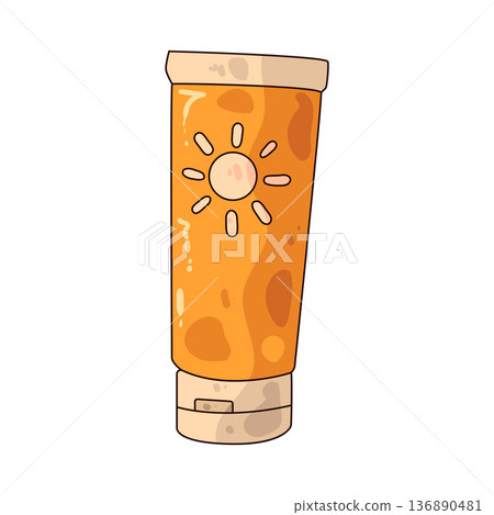 Illustration of Sunscreen 136890481