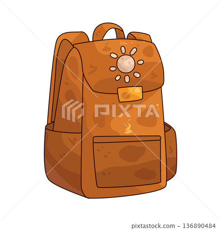 Illustration of Backpack Illustration of Backpack 136890484