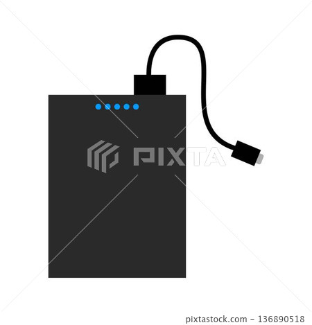 Power bank, Portable Power Bank icon Power bank, Portable Power Bank icon 136890518
