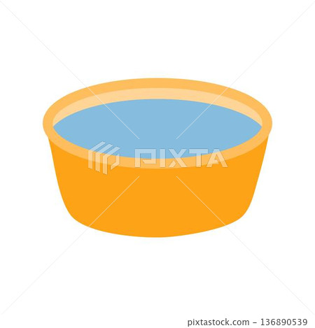 Wash Water Basin, Basin Filled with Water Wash Water Basin, Basin Filled with Water 136890539